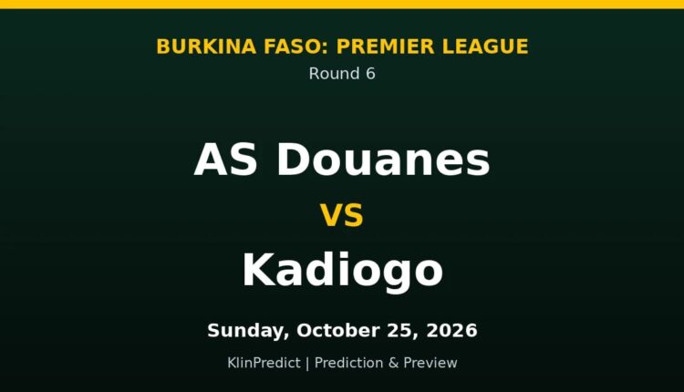 AS Douanes vs Kadiogo prediction