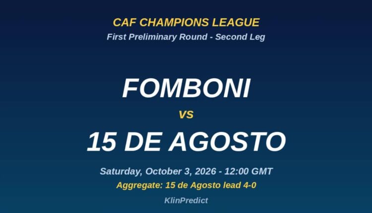 Fomboni vs 15 de Agosto prediction