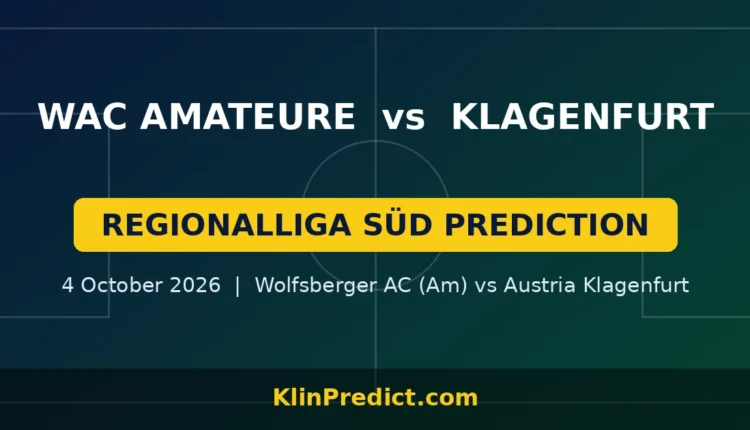 Wolfsberger AC (Am) vs Austria Klagenfurt prediction for the Regionalliga Süd match on 4 October 2026